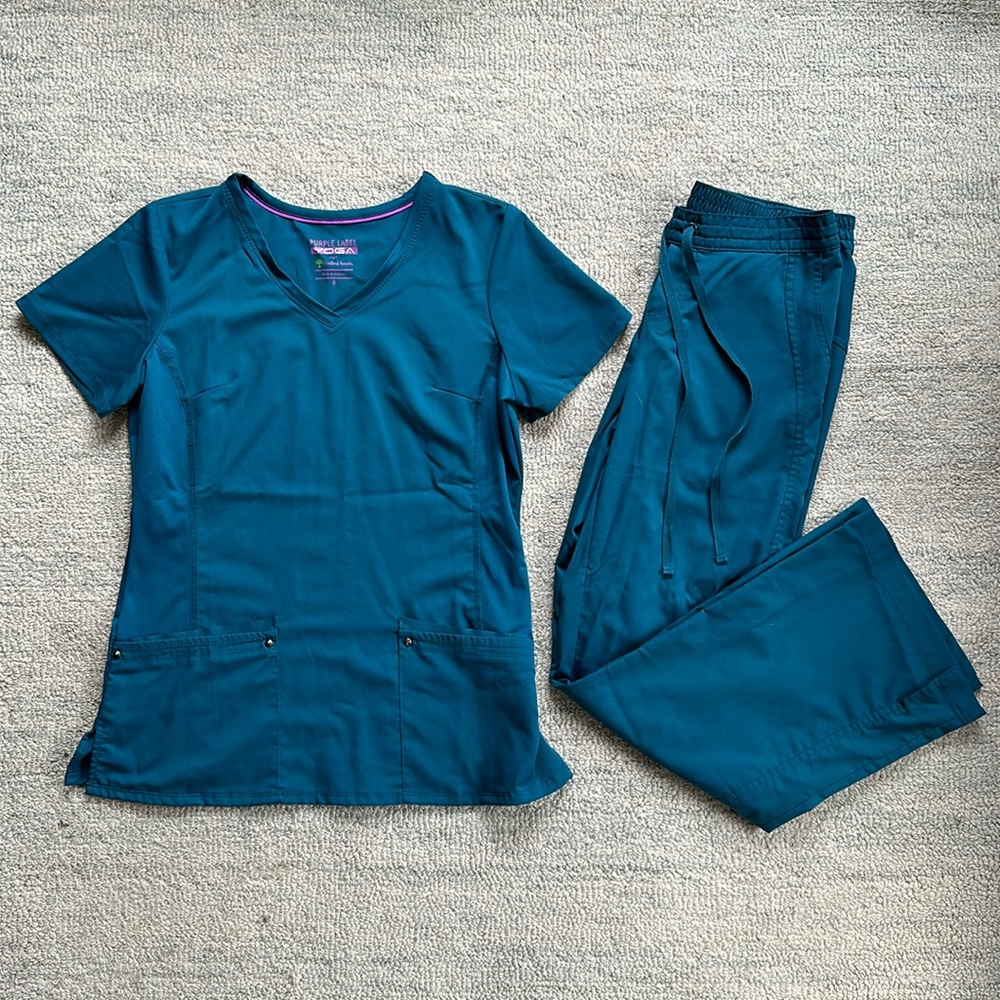 Healing Hands Purple Label Women’s Scrub Set - Caribbean - Small
